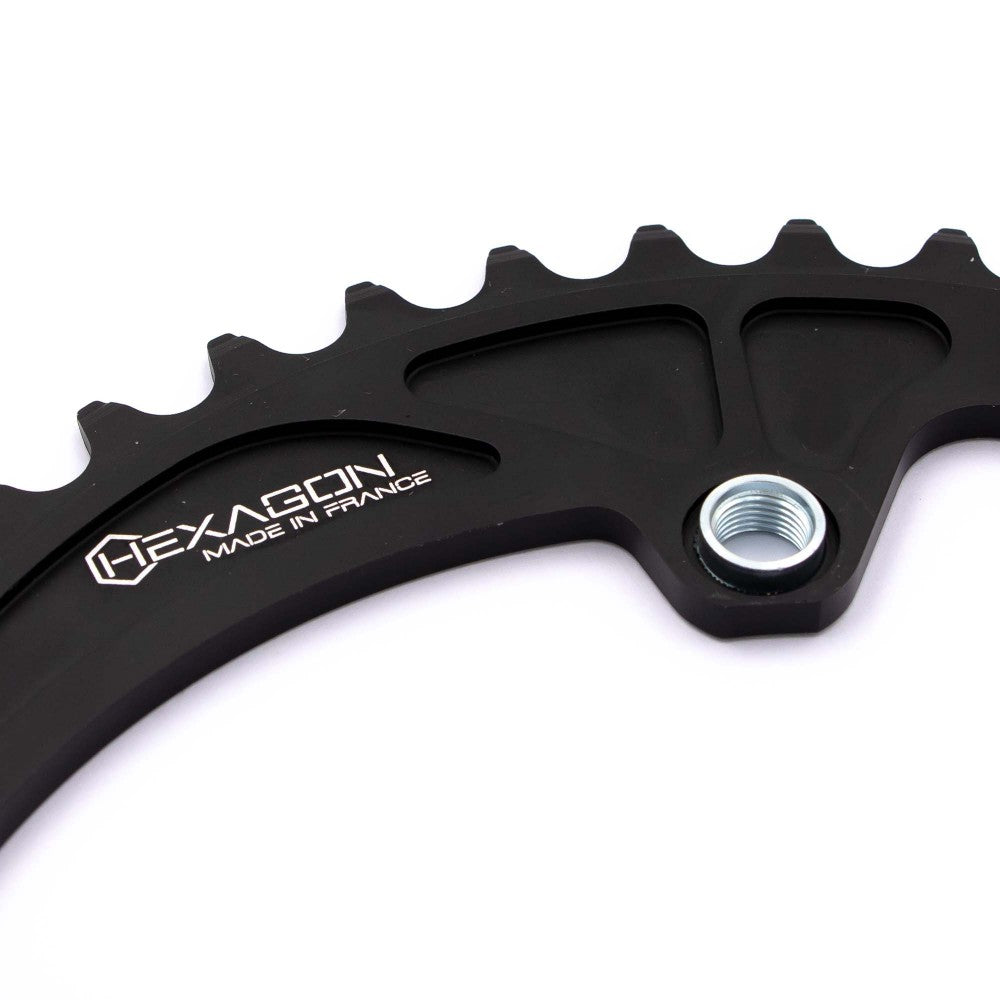 Coroa PRIDE HEXAGON 4 Parafusos Roscados Black