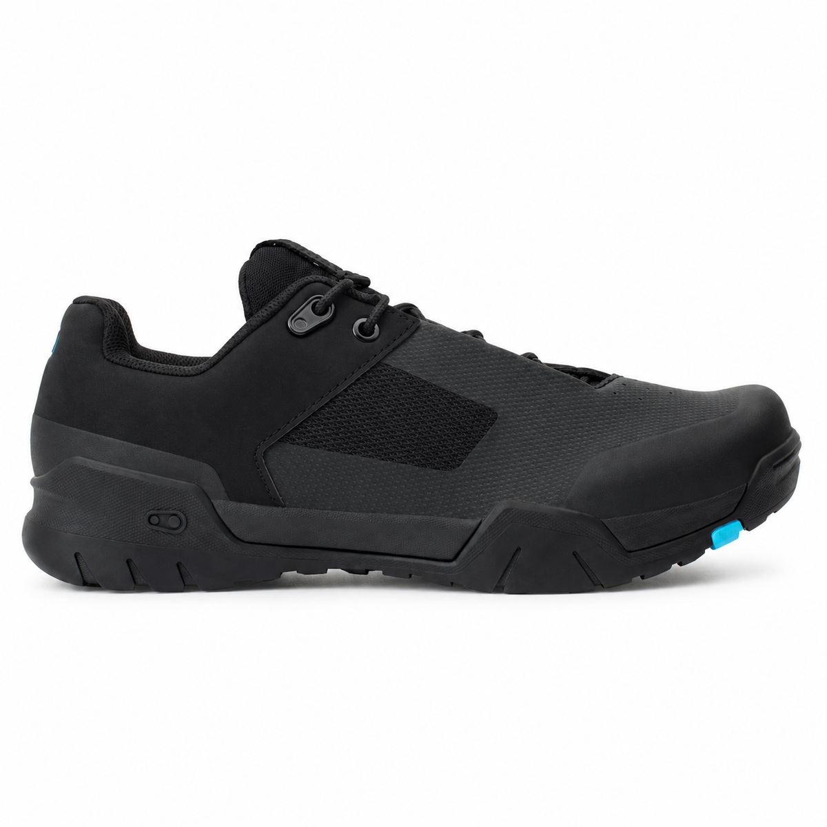 Sapatos de BTT Crankbrothers Mallet Enduro Lace pretos/azuis — vista lateral exterior