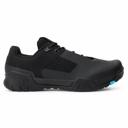 Sapatos de BTT Crankbrothers Mallet Enduro Lace pretos/azuis — vista lateral exterior