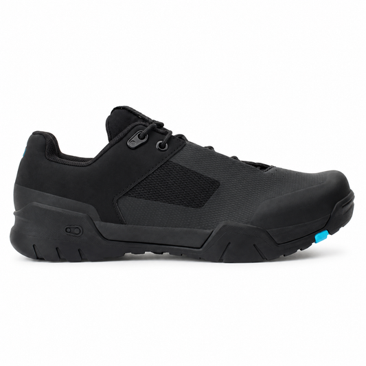 Sapatos de BTT Crankbrothers Mallet Enduro Lace pretos/azuis — vista lateral exterior