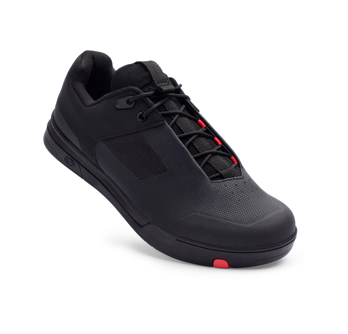 Sapatos de BTT CRANKBROTHERS MALLET LACE CLIP-IN pretos/vermelhos — vista a três quartos