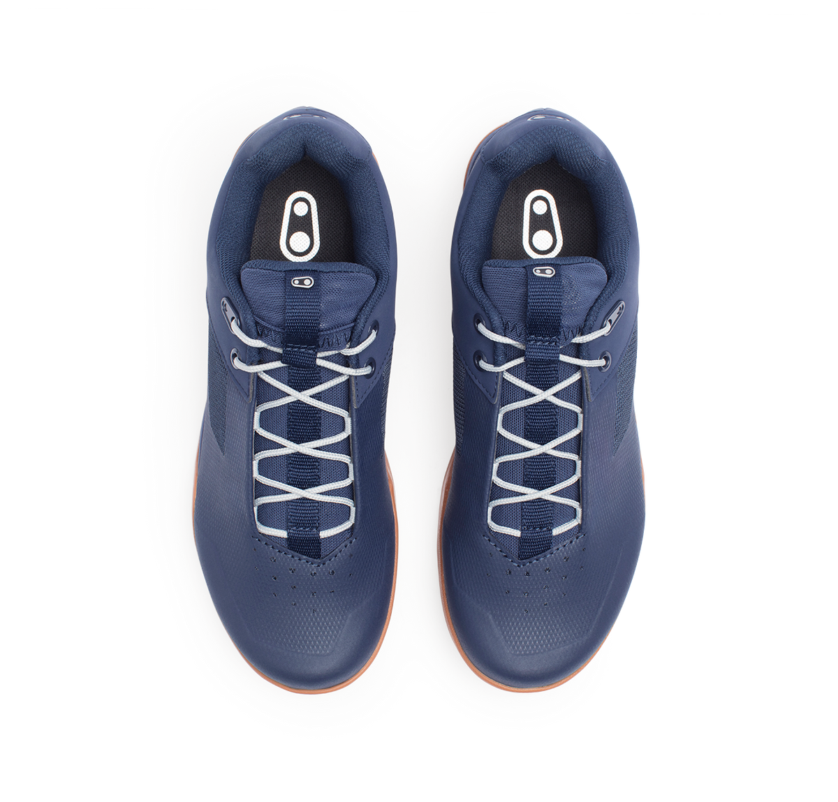Sapatos de BTT CRANKBROTHERS STAMP LACE FLAT azul/prateado — vista de cima
