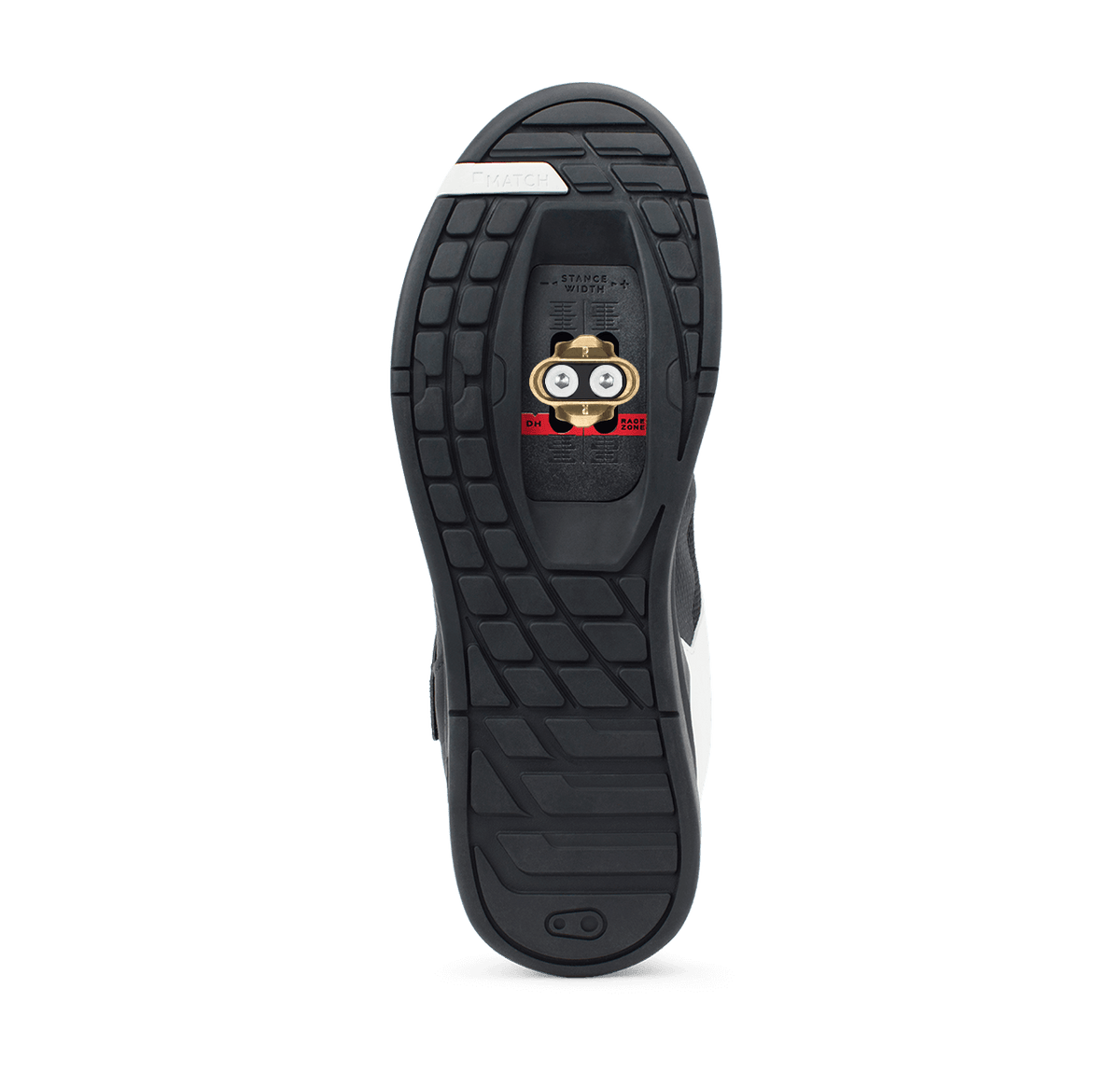 Sapatos de BTT CRANKBROTHERS MALLET SPEED LACE CLIP preto/branco — sola com taco