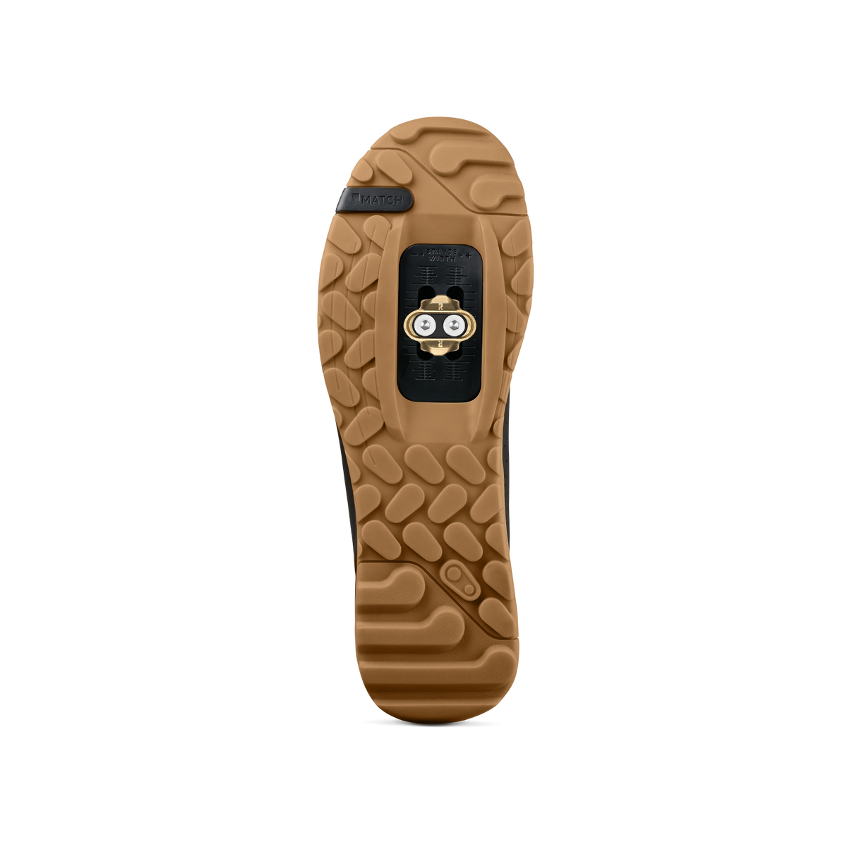 Sapatos de BTT CRANKBROTHERS MALLET TRAIL LACE CLIP preto/cor de borracha — sola com taco