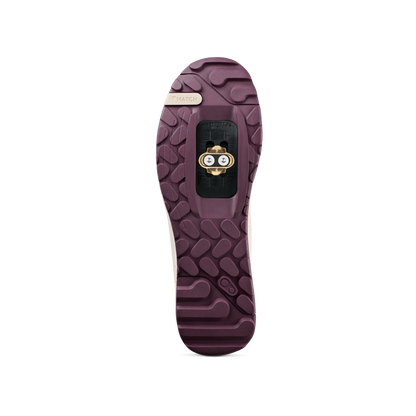 Sapatos de BTT CRANKBROTHERS MALLET TRAIL LACE CLIP branco/roxo — sola com taco