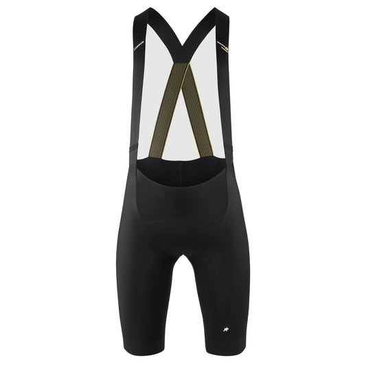 Calções de ciclismo curtos com alças ASSOS EQUIPE R SPRING FALL S11, pretos — fundo branco, 2000 x 2000