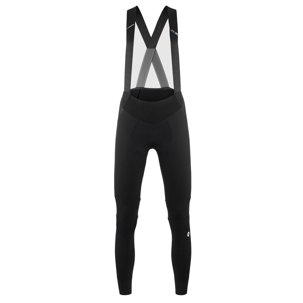 Calças de ciclismo compridas com alças ASSOS UMA GT EISENHERZ ULTRAZ WINTER S11 para mulher, pretas — fundo branco, 2000 x 2000