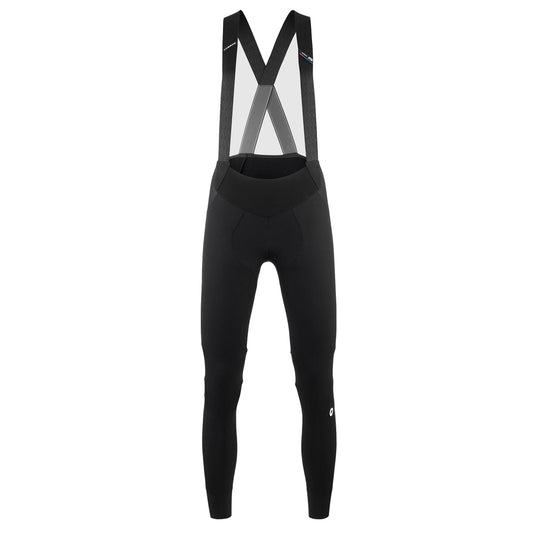 Calças de ciclismo compridas com alças ASSOS UMA GT EISENHERZ ULTRAZ WINTER S11 para mulher, pretas — fundo branco, 2000 x 2000