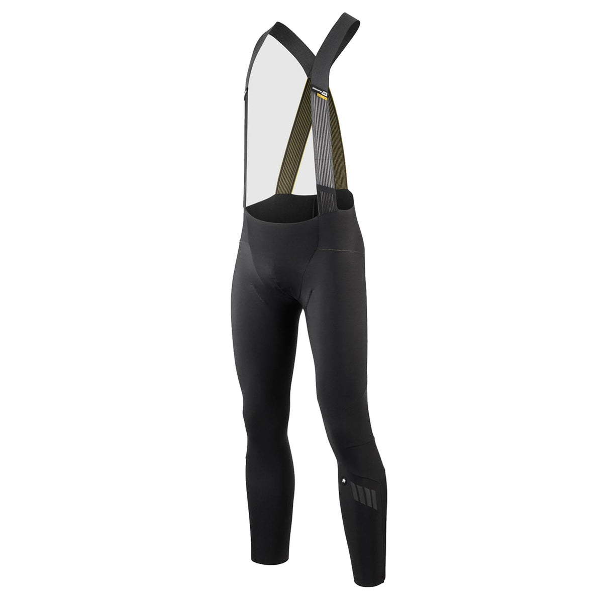 Calças de ciclismo compridas com alças ASSOS EQUIPE RS SPRING FALL S11, pretas — fundo branco, 2000 x 2000