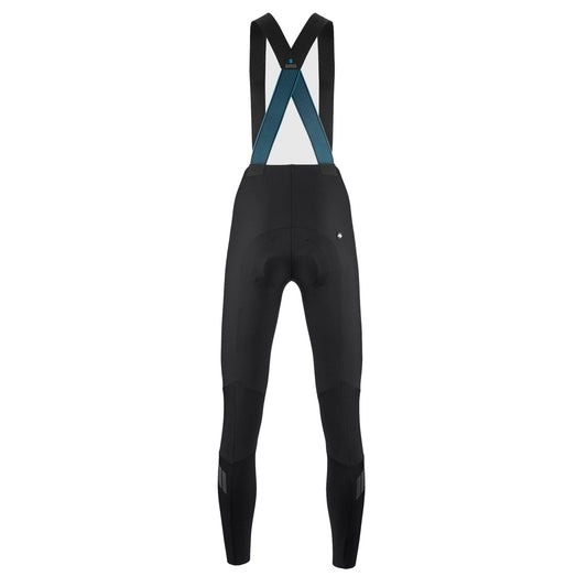 Calças de ciclismo compridas com alças ASSOS DYORA R HABU WINTER S11 para mulher, pretas — fundo branco, 2000 x 2000