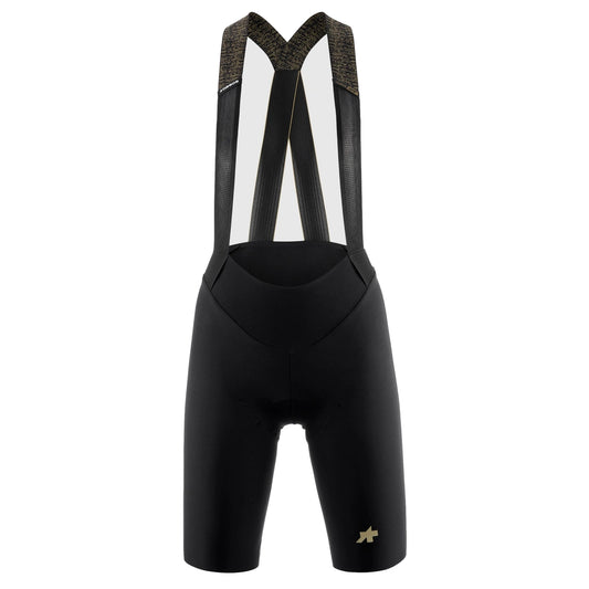 Calções curtos de ciclismo com alças para mulher ASSOS UMA GTV S11, pretos — fundo branco, 2000 x 2000
