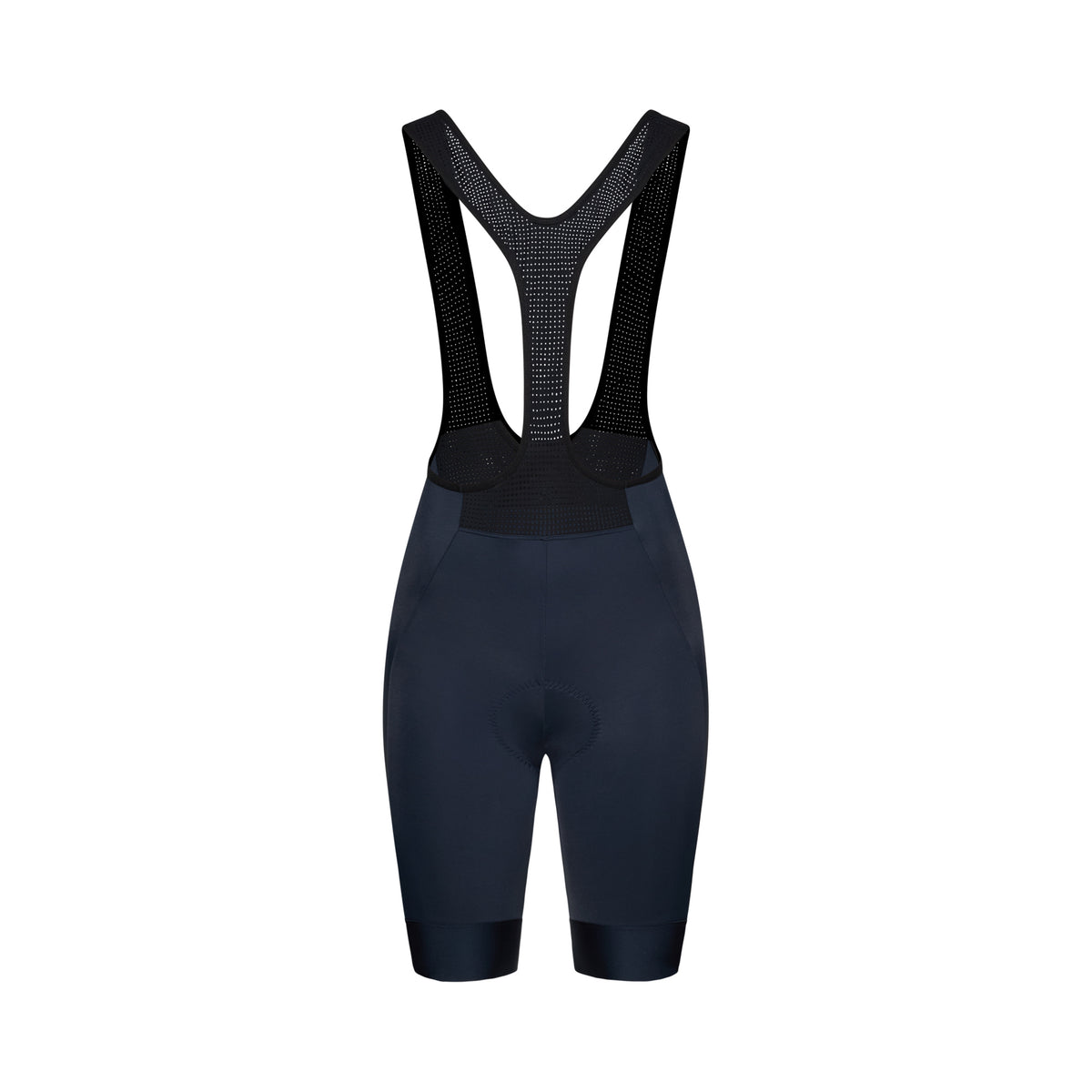 Calções curtos de ciclismo com alças POC CADENCE para mulher, azul-marinho — fundo branco, 2000 x 2000