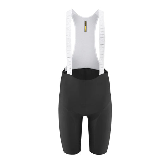 Calções curtos de ciclismo com alças MAVIC KSYRIUM, pretos — fundo branco, 2000 x 2000