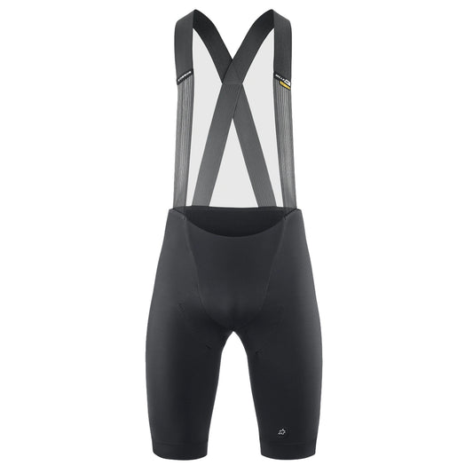 Calções de ciclismo curtos com alças ASSOS MILLE GTS SPRING FALL S11 pretos — fundo branco, 2000 x 2000