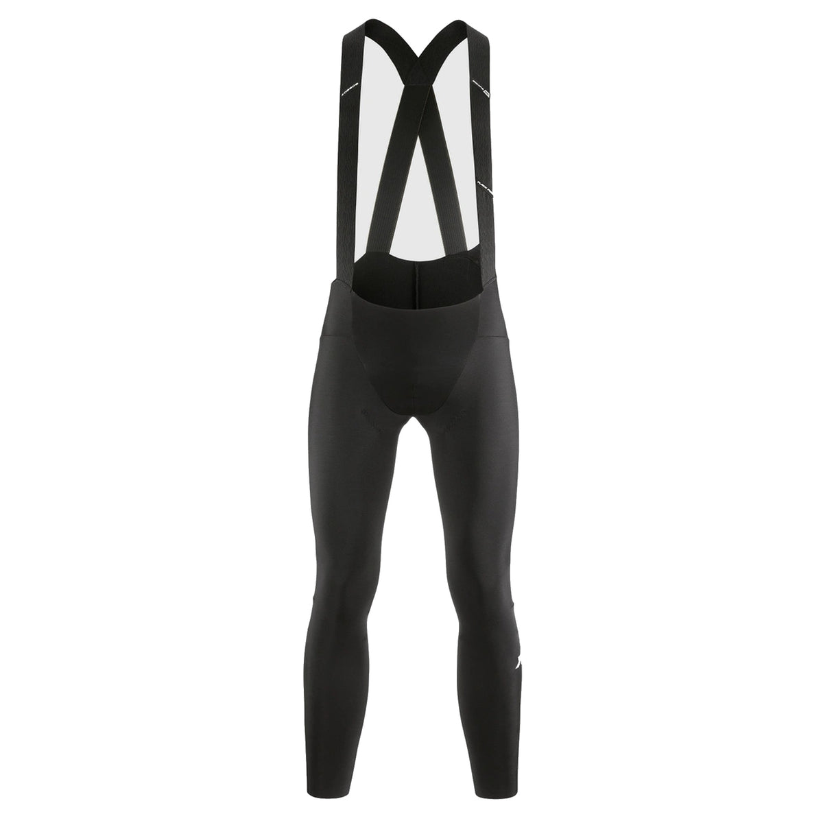 Calções compridos de ciclismo com alças ASSOS EQUIPE RS SPRING FALL S11 EVO pretos — fundo branco, 2000 x 2000