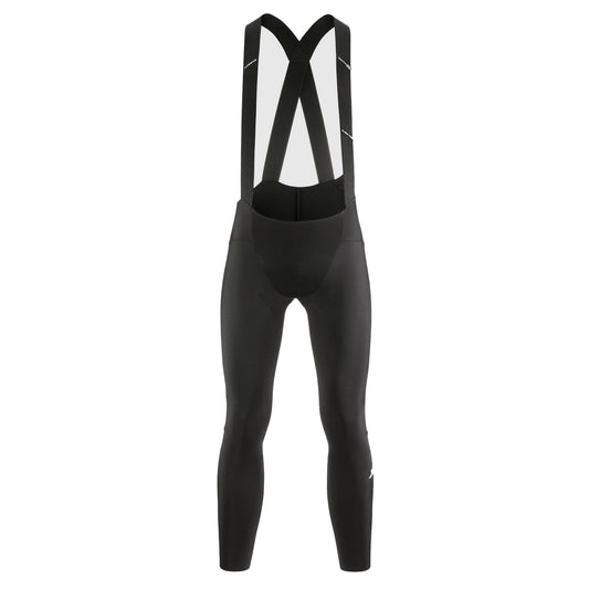 Calções compridos de ciclismo com alças ASSOS EQUIPE RS SPRING FALL S11 EVO pretos — fundo branco, 2000 x 2000