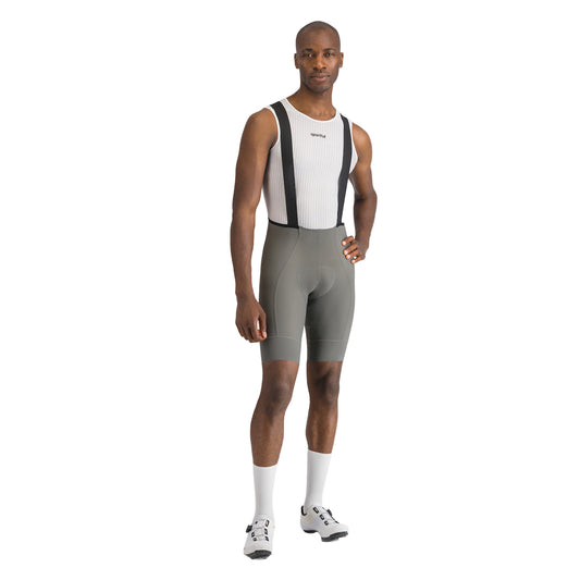 Calções curtos de ciclismo com alças SPORTFUL SRK cinzentos — fundo branco, 2000 x 2000