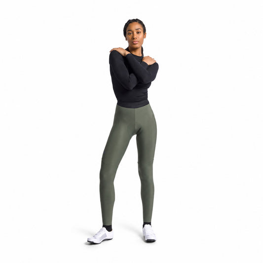 Calções compridos de ciclismo SPORTFUL PULSE para mulher, verdes — fundo branco, 2000 x 2000
