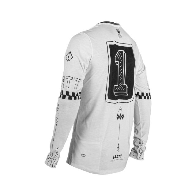 Camisola de manga comprida LEATT MTB Gravity 3.0 Branco