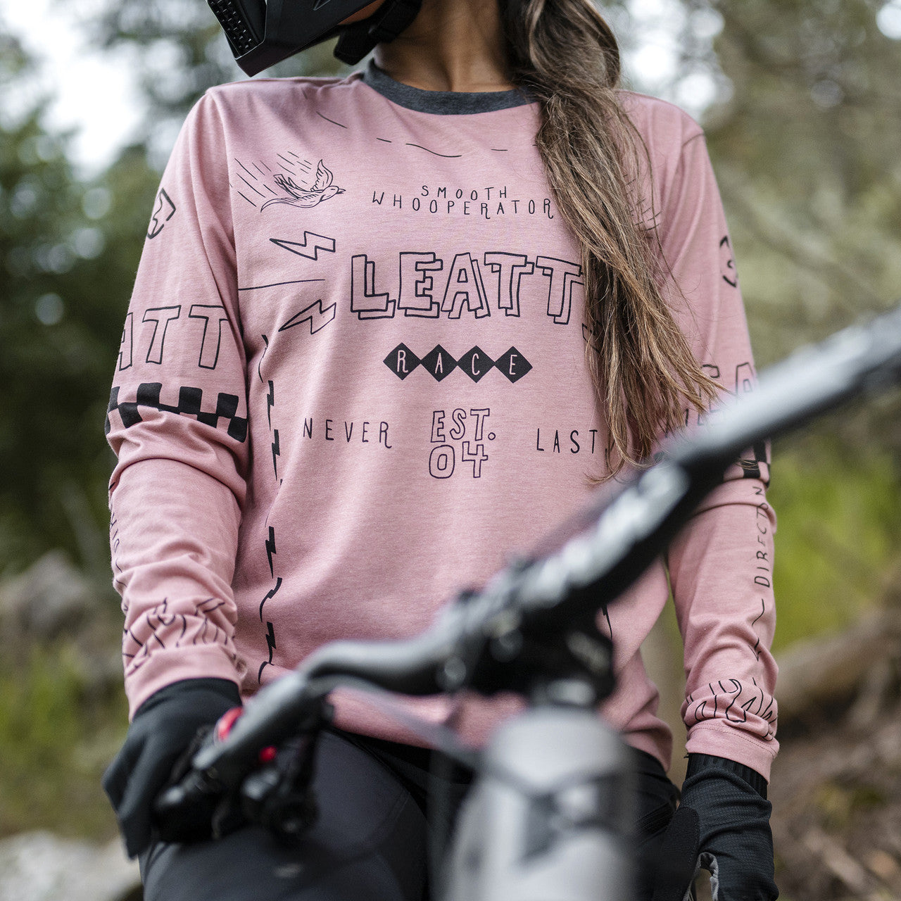 Camisola de manga comprida para mulher LEATT MTB GRAVITY 3.0 Rosa
