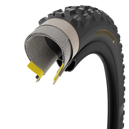 Pneu PIRELLI SCORPION ENDURO M EDIÇÃO COLORIDA 29x2.40 HardWall Tubeless Ready de talão flexível Preto/Dourado