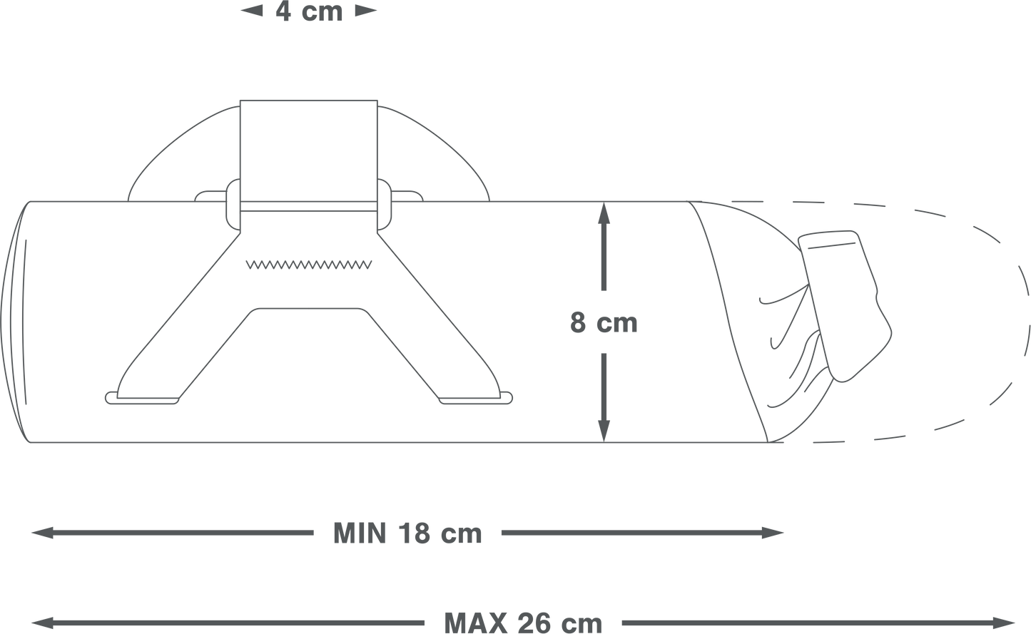APIDURA EXPEDITION DOWNTUBE PACK 1,5 L Saco com armação