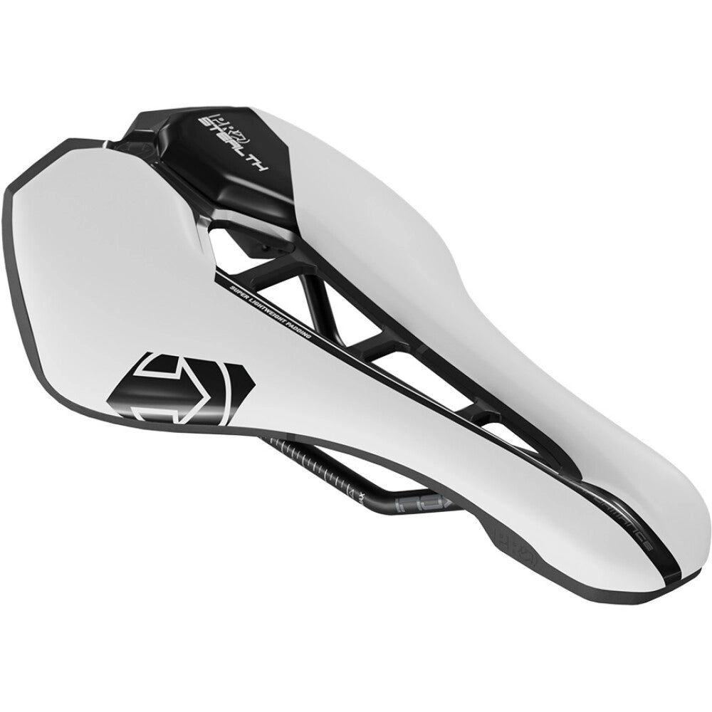 STEALTH PERFORMANCE 142mm PRO Saddle Trilhos de aço inoxidável branco