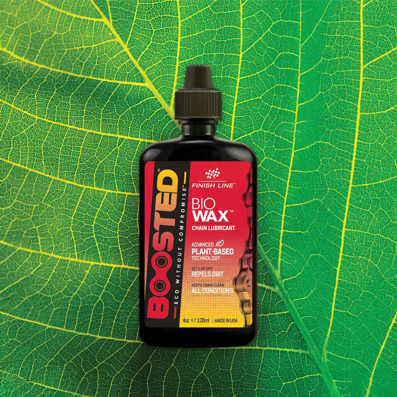 Lubrificante para correntes FINISH LINE BOOSTED™ BIO WAX (120 ml)