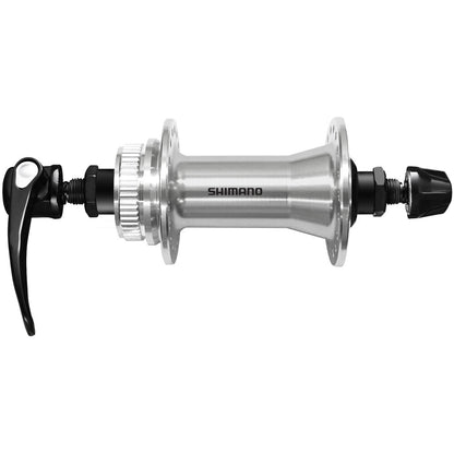 Cubo Dianteiro SHIMANO CUES HB-QC400 - Edição Polished Silver