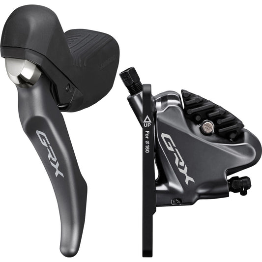 Manete Esquerda e Pinça Dianteira SHIMANO GRX ST-RX810-LA + BR-RX810 2x11V Flat Mount