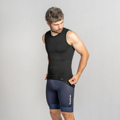 Camisola interior sem mangas GRIPGRAB PACR SPRING AUTUMN SEAMLESS preta