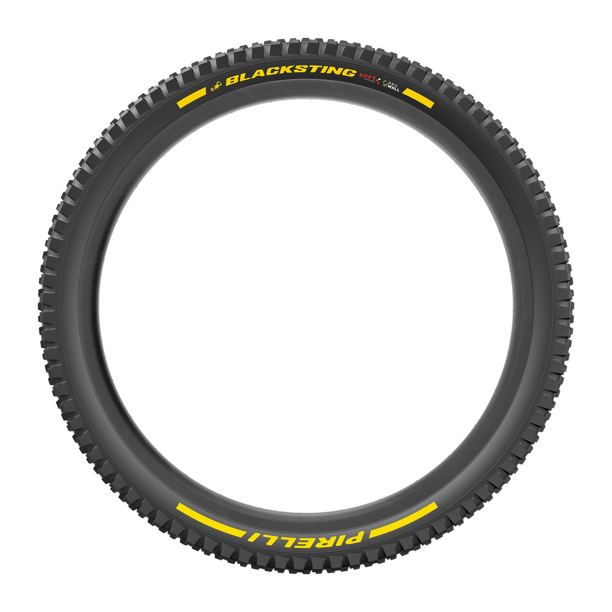 Pneu PIRELLI SCORPION BLACK STING 27.5x2.40 Soft ProWall Tubeless Ready de talão dobrável preto/amarelo Team Edition