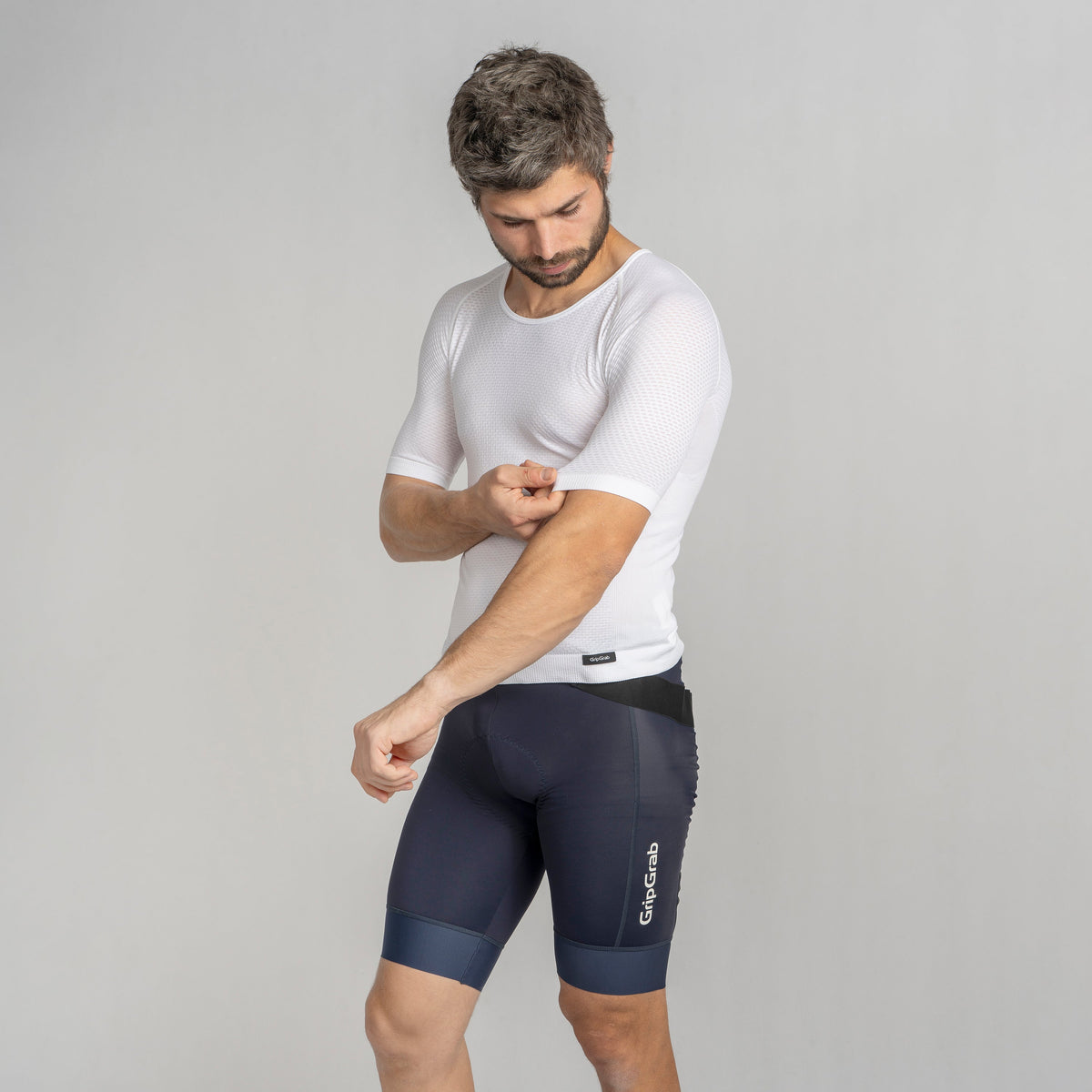 Camisola interior de manga curta GRIPGRAB PACR SUMMER SEAMLESS branca
