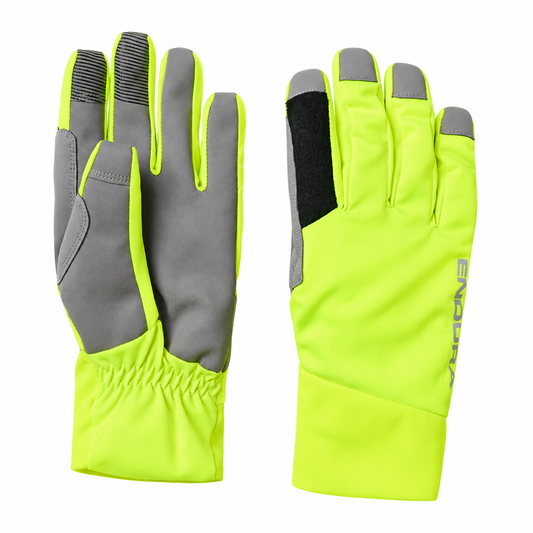 Luvas ENDURA LOOP WATERPROOF amarelas sobre fundo branco