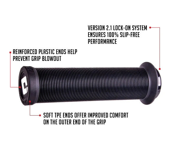 Punhos ODI LONGNECK V2.1 Lock-on 135 mm Preto
