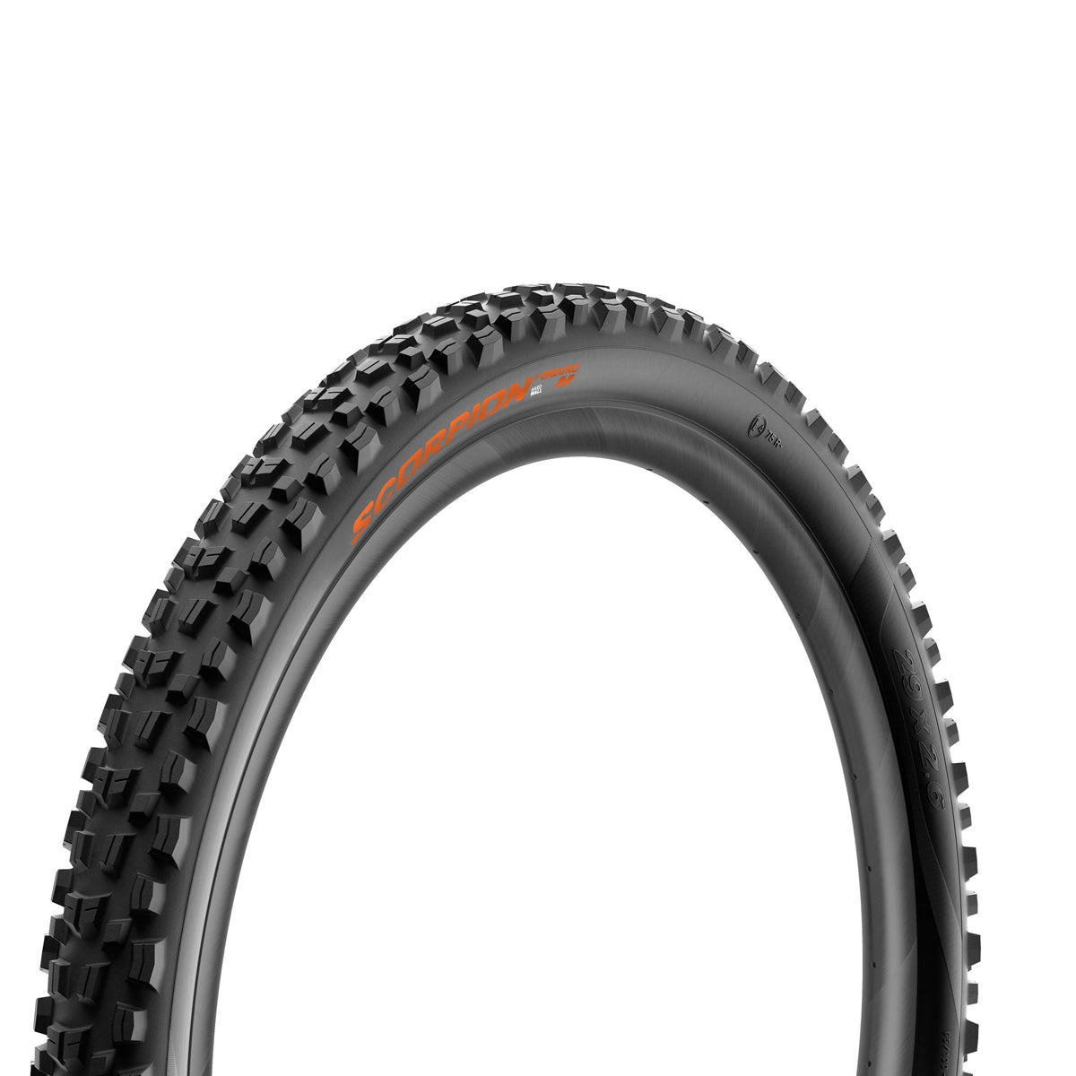 Pneu PIRELLI SCORPION ENDURO M EDIÇÃO COLORIDA 29x2.60 HardWall Tubeless Ready de talão flexível Preto/Laranja