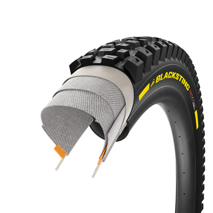 Pneu PIRELLI SCORPION BLACK STING 27.5x2.40 Soft DH+Wall Tubeless Ready Talão Flexível Preto/Amarelo Edição de Equipa