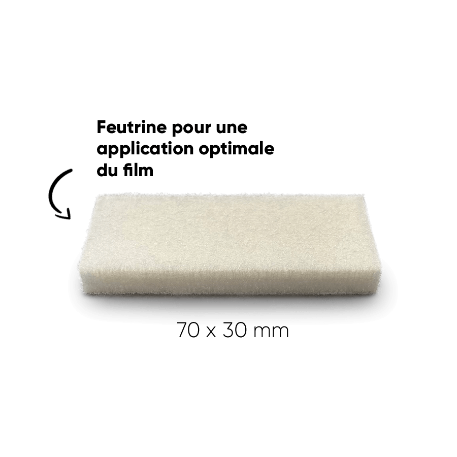 Espátula de feltro fornecida com a película protetora CLEARPROTECT