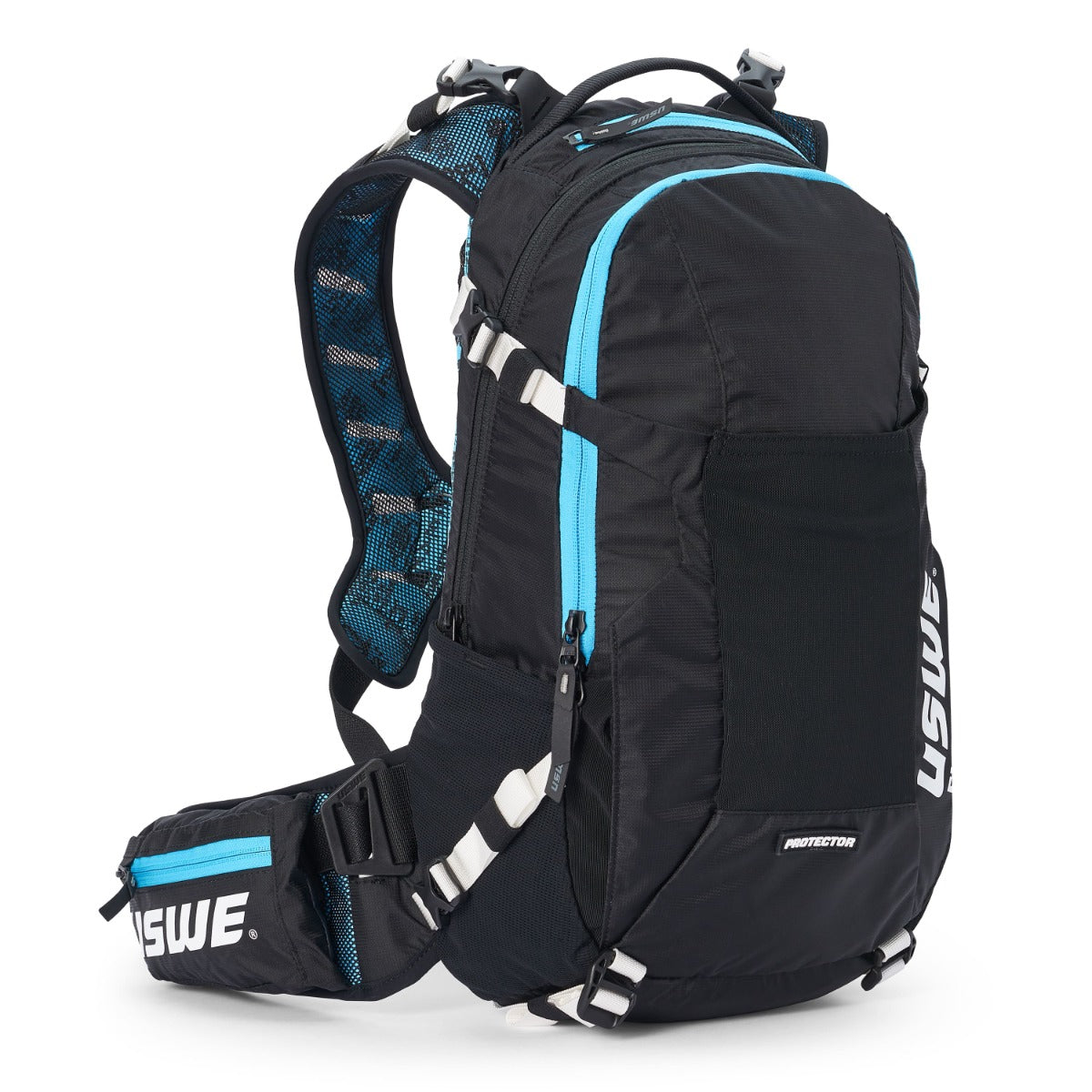 Mochila USWE FLOW 16 L com alça de ombro integrada Preto/Azul