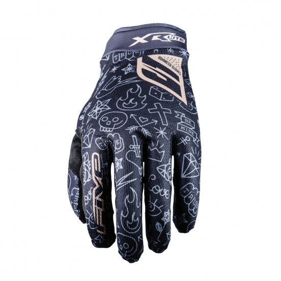Luvas FIVE XR-LITE TATTOO Preto/Dourado
