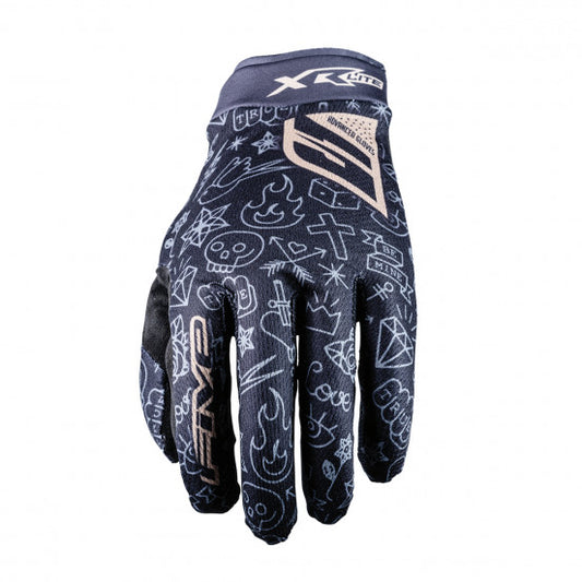 Luvas FIVE XR-LITE TATTOO Preto/Dourado