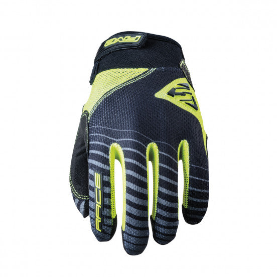 Luvas FIVE BMX RACE Júnior Amarelo Fluorescente
