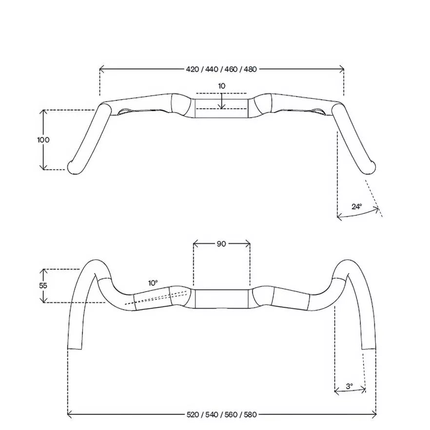 Guiador DEDA GERA ALU 24° POB Finish