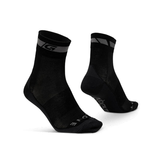 Meias GRIPGRAB de merino de corte regular pretas