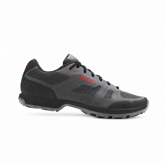 Sapatos de BTT/Gravel GIRO GAUGE para mulher cinzentos/pretos — vista lateral exterior