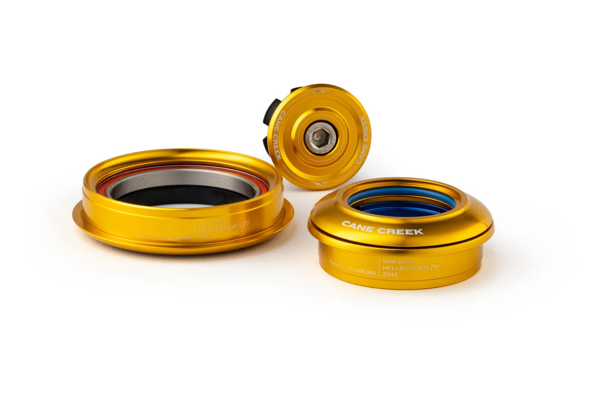 Caixa de direção semi-integrada cónica CANE CREEK Hellbender 70 1"1/8-1.5" ZS44/ZS56 dourada
