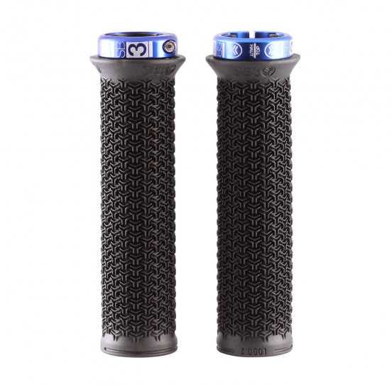 Grips SB3 LOGO 2 Lock-On 136 mm Preto/Azul