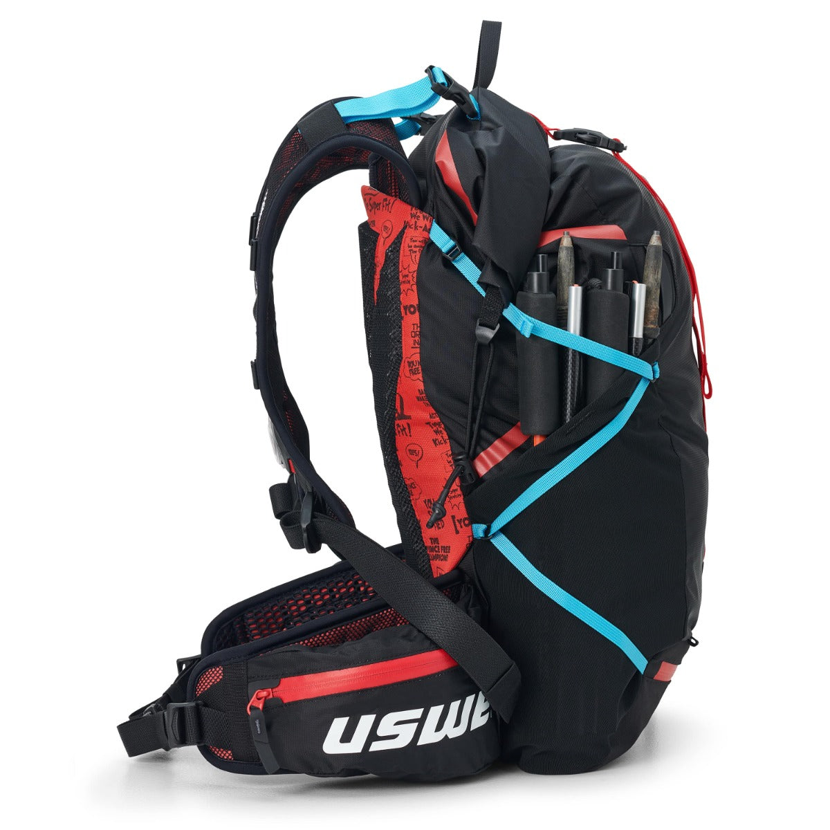 Mochila USWE HAJKER 18 L Preto/Vermelho