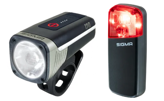 Conjunto de luz dianteira e traseira SIGMA AURA 120 / RECO 80 LINK