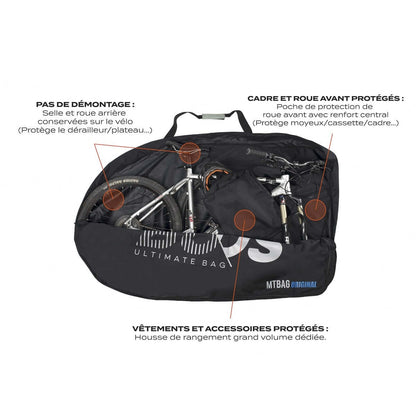 Capa de Bicicleta BUDS MTBAG ORIGINAL Preto